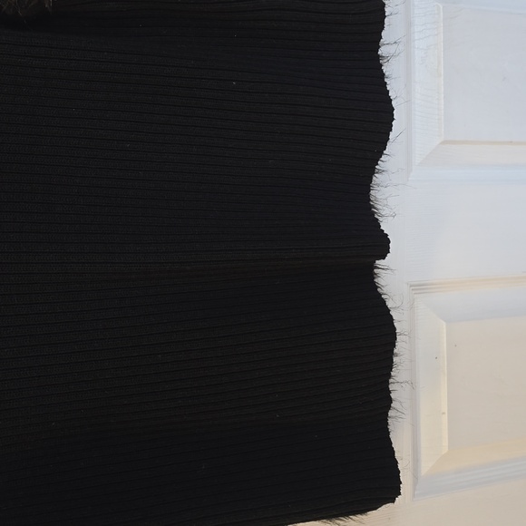 Kikit Studio Maurice Sasson Women's Faux Fur Vest Black Tan Ribbed Back Size XL - Picture 9 of 15